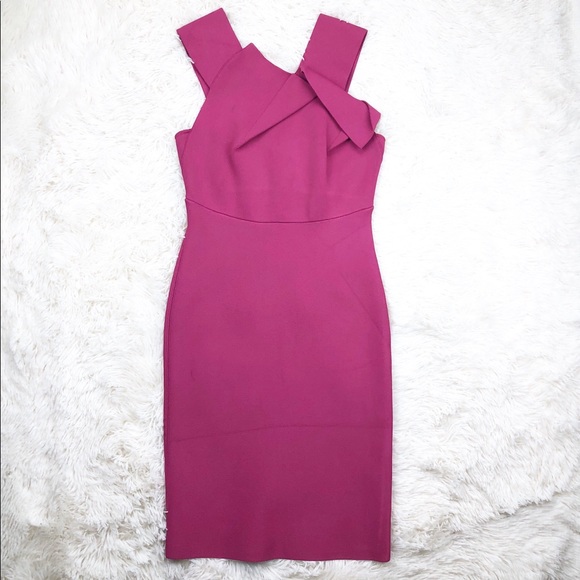 fuschia pink bodycon dress